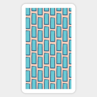 Blue Rectangle Seamless Pattern 010#001 Sticker